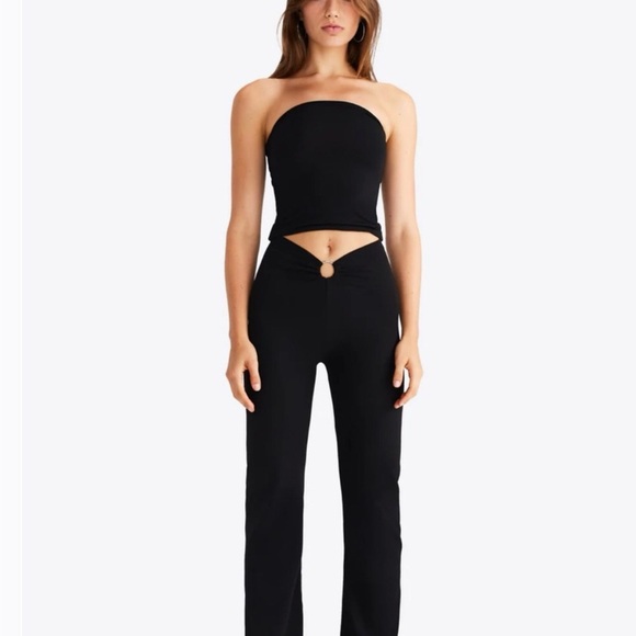 Susamusa London Silver O-Ring black sexy Trouser pants size UK  6 or US XS - Picture 2 of 8